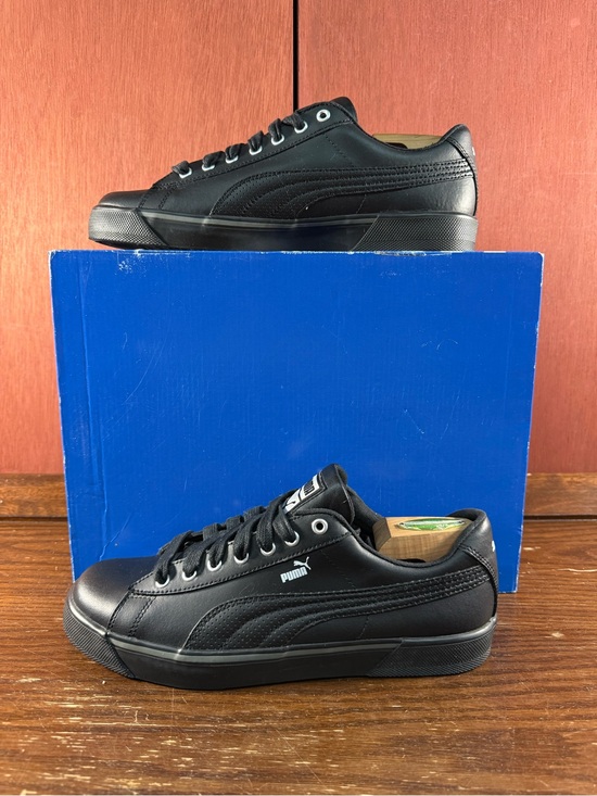 Puma Other - Puma Benny Triple Black Men’s Athletic Leather Shoes Size US 8,5 |350355-04